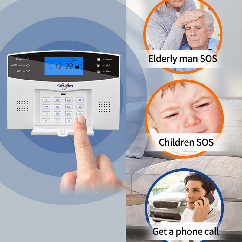 WiFi GSM kućni sigurnosni alarmni sustav LCD zaslon 433MHz bežični žičani detektor kuće Provalnik Host Tuya Smart APP Control Alexa