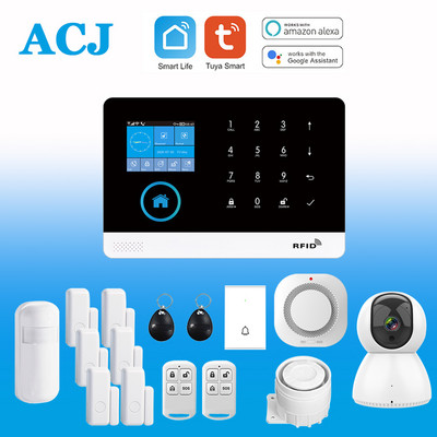 PG103 WiFi alarmni sustav za sigurnost doma od provale Tuya Smart House App Control 433MHz GSM bežični s kamerom senzora pokreta