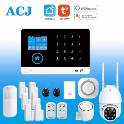PG103 WiFi alarmni sustav za sigurnost doma od provale Tuya Smart House App Control 433MHz GSM bežični s kamerom senzora pokreta