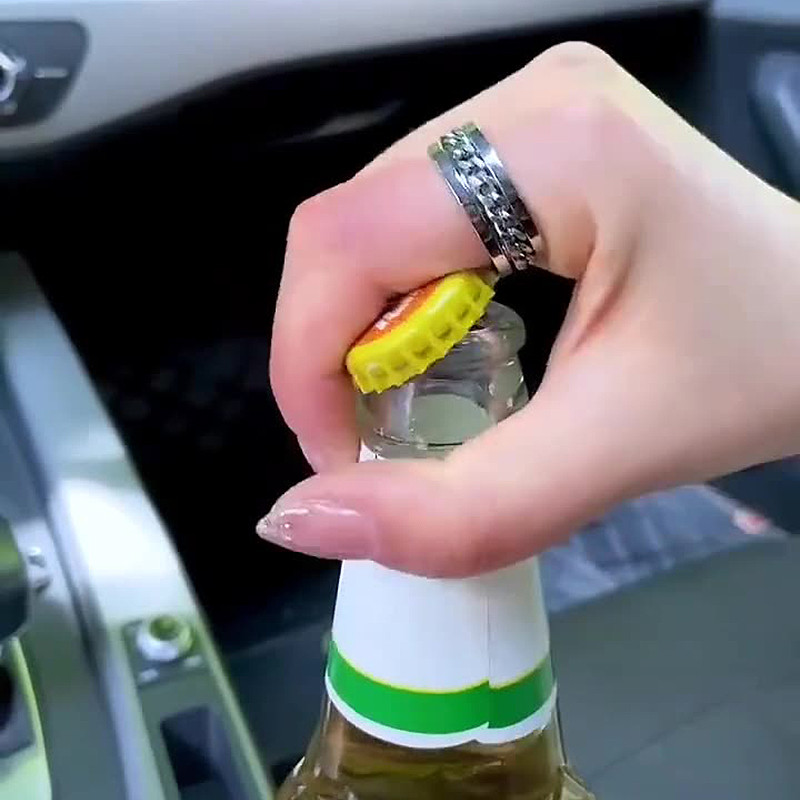 Klasični rotirajući lančani prstenovi za žene Muškarci Gotički prsten od titanijskog čelika Lančani prsten Muški prsten s otvaračem za boce Modni nakit