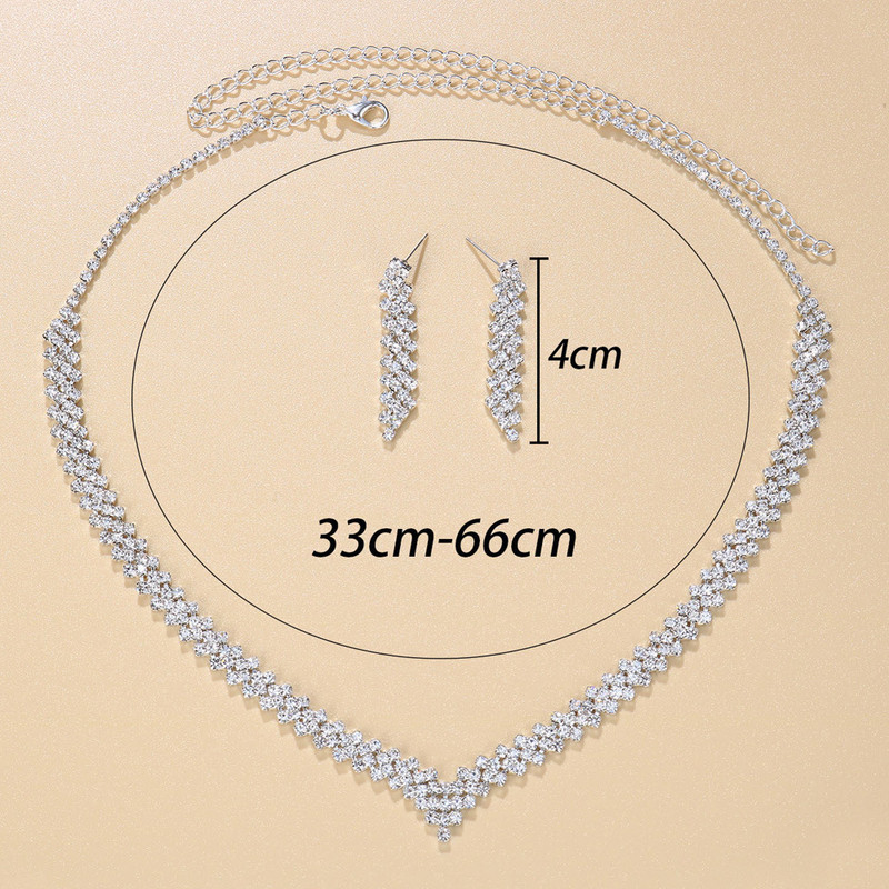 Set de cercei de colier cu strass, pastilă de nuntă, pentru femei, bijuterii, placate cu argint, cercei cu ciucuri, cadouri de mireasă