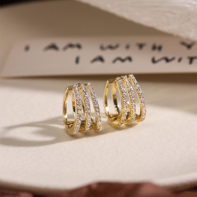 Išskirtiniai prabangūs aukso spalvos auskarai, natūralaus krištolo cirkonio, moterų, populiarios sužadėtuvių dovanos, papuošalai, aksesuarai