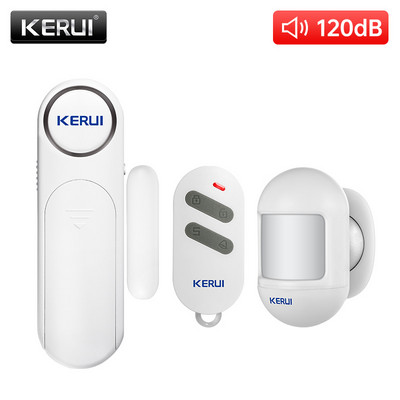 2022 KERUI Bezdrôtový senzor dverí/okien Alarm 300 stôp 120 dB Proti krádeži Inteligentné diaľkové ovládanie pre deti Bezpečnosť skriniek Domáce zabezpečenie