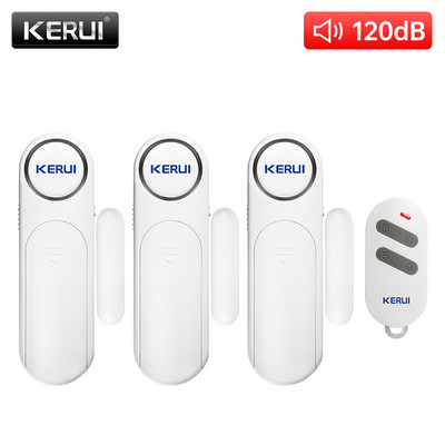 2022 KERUI Bezdrôtový senzor dverí/okien Alarm 300 stôp 120 dB Proti krádeži Inteligentné diaľkové ovládanie pre deti Bezpečnosť skriniek Domáce zabezpečenie