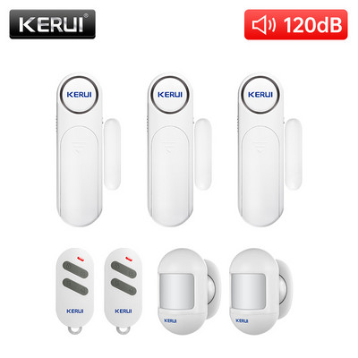 2022 KERUI Bezdrôtový senzor dverí/okien Alarm 300 stôp 120 dB Proti krádeži Inteligentné diaľkové ovládanie pre deti Bezpečnosť skriniek Domáce zabezpečenie