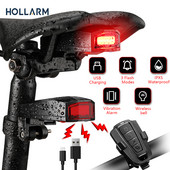 Hollarm Bicykel Light Anti Thermal Alarm Bezdrôtový Vodotesný Automatický Brzdový Senzor Diaľkové Ovládanie USB Bicykel Zadné Svetlo Klaksón Alarm