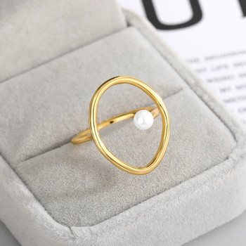 Тънък пръстен с фина перла за жени Минималистичен основен стил Модни бижута Златен пръстен за кокалчетата на пръстите Дамски пръстен за плажно парти Подаръци BFF