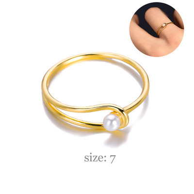 Jemný perlový tenký prsteň pre ženy, minimalistický základný štýl, módne šperky, zlatý prsteň na kĺb, dámsky plážový prsteň, darček pre najlepšiu priateľku...
