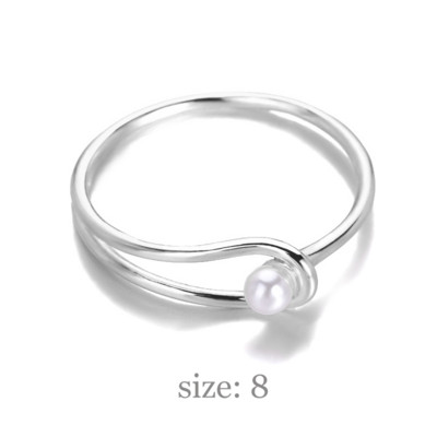 Jemný perlový tenký prsteň pre ženy, minimalistický základný štýl, módne šperky, zlatý prsteň na kĺb, dámsky plážový prsteň, darček pre najlepšiu priateľku...