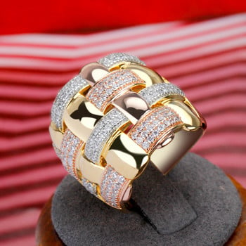 Bride Talk Frosted Finger Ring Cross Line Cubic Zirconia Steel Emery Дамски моден пръстен Красиви аксесоари за булчински бижута