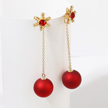 Κόκκινα μακριά κρεμαστά σκουλαρίκια серьги женские Σκουλαρίκι με μαργαριταρένια φούντα με σταγόνα Vintage Ear Wire Piercing γυναικεία μοντέλα 2022 Trend