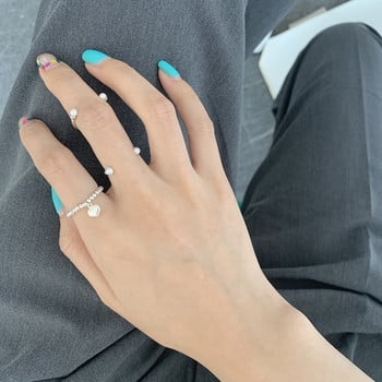 Ръчно изтъкан любовен пръстен с мъниста Модни дамски мъжки кръгли топки с мъниста Регулируеми ретро пръстени Бижута