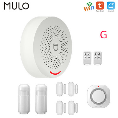 Bezdrôtový WiFi domáci alarm systém 433MHz, bezpečnostný systém proti vlámaniu, inteligentný domáci systém, aplikácia, senzor dverí, okien, detektor pohybu