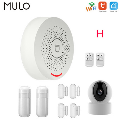 Bezdrôtový WiFi domáci alarm systém 433MHz, bezpečnostný systém proti vlámaniu, inteligentný domáci systém, aplikácia, senzor dverí, okien, detektor pohybu