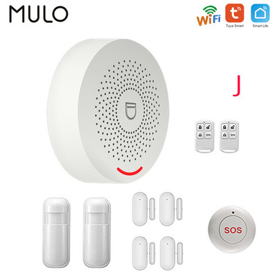 Bezdrôtový WiFi domáci alarm systém 433MHz, bezpečnostný systém proti vlámaniu, inteligentný domáci systém, aplikácia, senzor dverí, okien, detektor pohybu