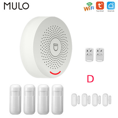 Bezdrôtový WiFi domáci alarm systém 433MHz, bezpečnostný systém proti vlámaniu, inteligentný domáci systém, aplikácia, senzor dverí, okien, detektor pohybu