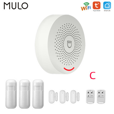 Bezdrôtový WiFi domáci alarm systém 433MHz, bezpečnostný systém proti vlámaniu, inteligentný domáci systém, aplikácia, senzor dverí, okien, detektor pohybu