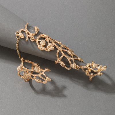 Inel cool pentru bărbați Inele Inele cu lanțuri Bijuterii gotice Lanț de inel sculptat gol Inel pentru degete bărbați Cuplu femei Set femeie Bărbați