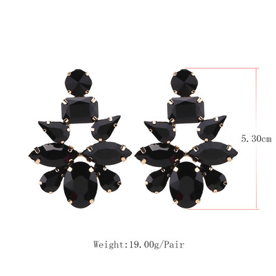 Нови кристални висящи обеци за жени Обеци с кристали Сватби Дамско парти Модни бижута Аксесоари Подаръци на едро