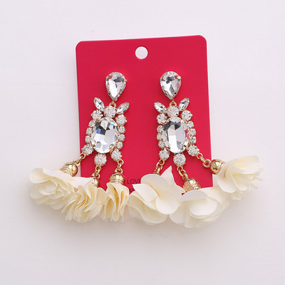 Нови кристални висящи обеци за жени Обеци с кристали Сватби Дамско парти Модни бижута Аксесоари Подаръци на едро