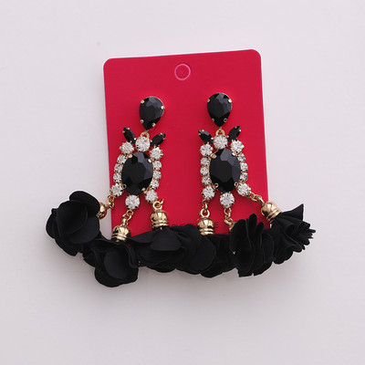 Нови кристални висящи обеци за жени Обеци с кристали Сватби Дамско парти Модни бижута Аксесоари Подаръци на едро