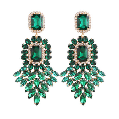 Нови кристални висящи обеци за жени Обеци с кристали Сватби Дамско парти Модни бижута Аксесоари Подаръци на едро