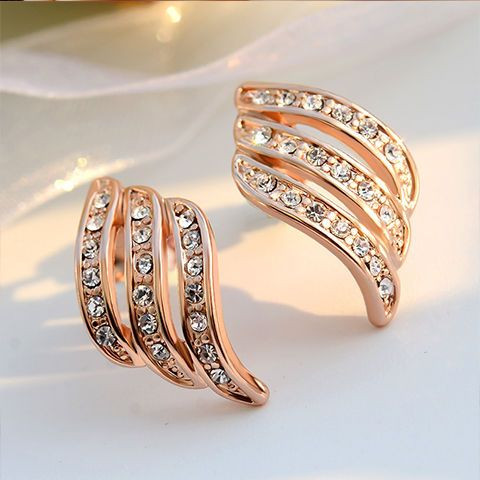 Naušnice s kopčom od kamenčića u korejskom dizajnu, bez rupa, ženske naušnice jednostavnog, elegantnog stila, svadbene naušnice za svatove Nakit