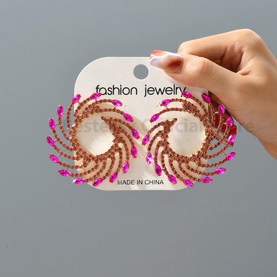 Европейски американски модни преувеличени пиърсинг обеци за жени Момиче Слънчева форма Уникален дизайн Изящни аксесоари за бижута