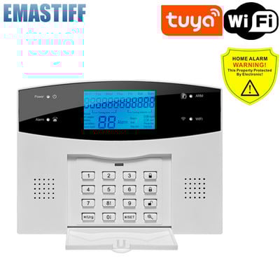 Bezvadu WIFI GSM mājas drošības signalizācijas sistēma lietojumprogrammai Tuya Smart Life ar kustības sensora detektoru, kas ir saderīga ar Alexa un Google