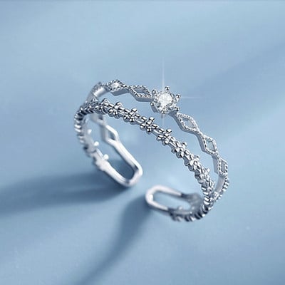 Inele de deschidere cu piatră de lună cu coadă de zircon de lux pentru femei, delfin, pisică, lună, ciucuri, inel de deget reglabil, bijuterii pentru petrecerea de nuntă, cadouri