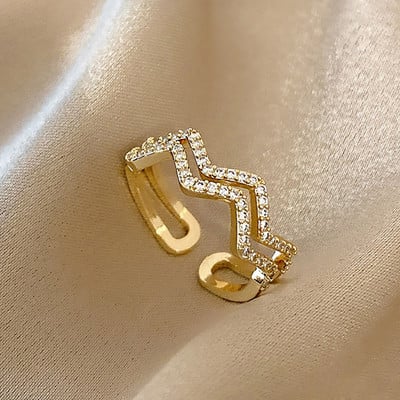 Inele de deschidere cu piatră de lună cu coadă de zircon de lux pentru femei, delfin, pisică, lună, ciucuri, inel de deget reglabil, bijuterii pentru petrecerea de nuntă, cadouri