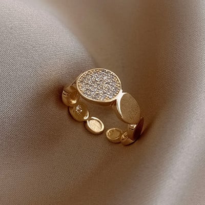 Inele de deschidere cu piatră de lună cu coadă de zircon de lux pentru femei, delfin, pisică, lună, ciucuri, inel de deget reglabil, bijuterii pentru petrecerea de nuntă, cadouri