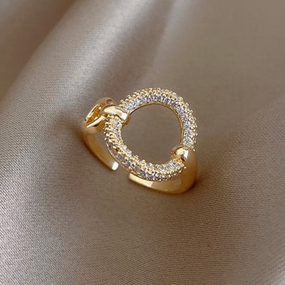 Inele de deschidere cu piatră de lună cu coadă de zircon de lux pentru femei, delfin, pisică, lună, ciucuri, inel de deget reglabil, bijuterii pentru petrecerea de nuntă, cadouri