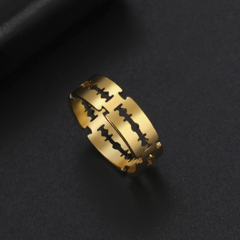 Skyrim divatos pengegyűrű férfiaknak női rozsdamentes acél punk hip-hop ujjgyűrű pár ékszer buli születésnapi ajándék nagykereskedés