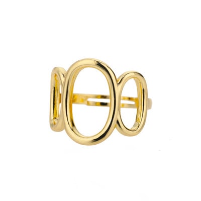 Inele largi geometrice de epocă pentru femei, deschidere din oțel inoxidabil, inele de nuntă estetice de culoare aurie, bijuterii Bague Femme