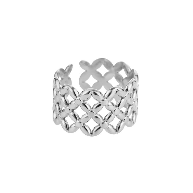 Inele largi geometrice de epocă pentru femei, deschidere din oțel inoxidabil, inele de nuntă estetice de culoare aurie, bijuterii Bague Femme