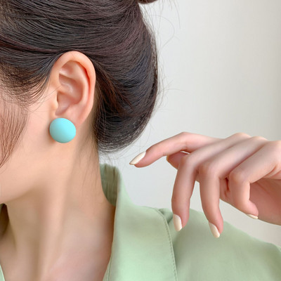 Vintage modne naušnice za žene Okrugle smole Boja slatkiša Slatke i slatke naušnice s nitnama serʹgi ženskie Nakit za svatove