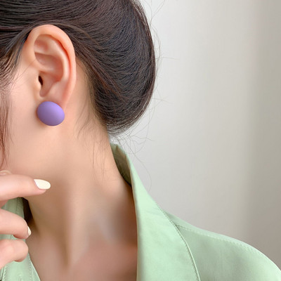 Vintage modne naušnice za žene Okrugle smole Boja slatkiša Slatke i slatke naušnice s nitnama serʹgi ženskie Nakit za svatove