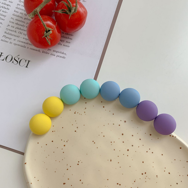 Vintage modne naušnice za žene Okrugle smole Boja slatkiša Slatke i slatke naušnice s nitnama serʹgi ženskie Nakit za svatove