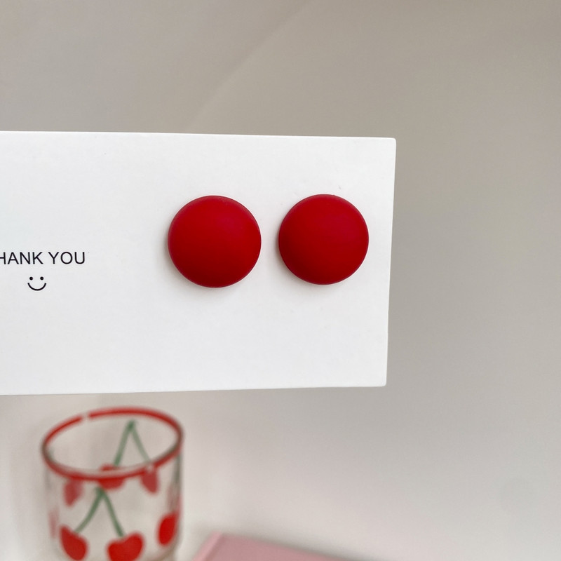 Vintage modne naušnice za žene Okrugle smole Boja slatkiša Slatke i slatke naušnice s nitnama serʹgi ženskie Nakit za svatove