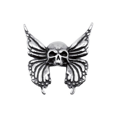 Crni prsten s lubanjom Bakreni hladni otvoreni podesivi prsten Noć vještica Gotički muški i ženski prsten s malim repom za sve