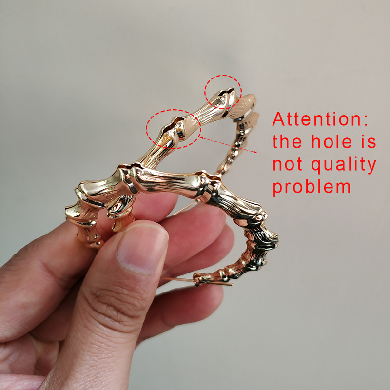 SoHot Divatos bambusz karikás fülbevaló női arany ezüst színű színű klasszikus ékszer