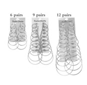 6/9/12 чифта/комплект Vintage Ear Cilp Brincos Висящ пръстен Голям голям кръг обеци Комплект за жени Бижута Steampunk Hoop Earrings