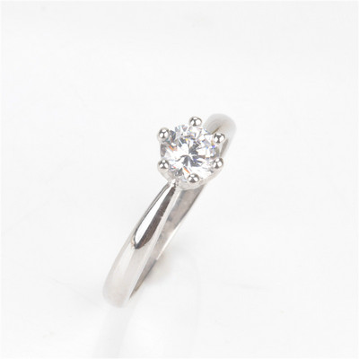 CC Jednostavni prstenovi za žene Posrebreni kubni cirkonij okrugli kamen Klasični nakit Vjenčani vjenčani zaručnički Anillos CC1456