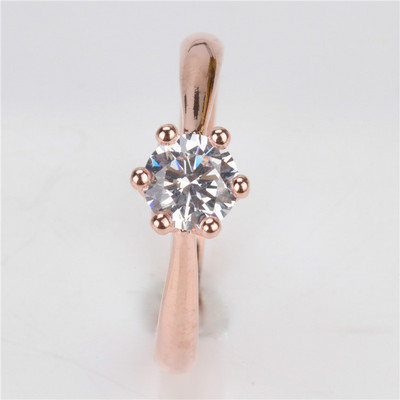 CC Jednostavni prstenovi za žene Posrebreni kubni cirkonij okrugli kamen Klasični nakit Vjenčani vjenčani zaručnički Anillos CC1456