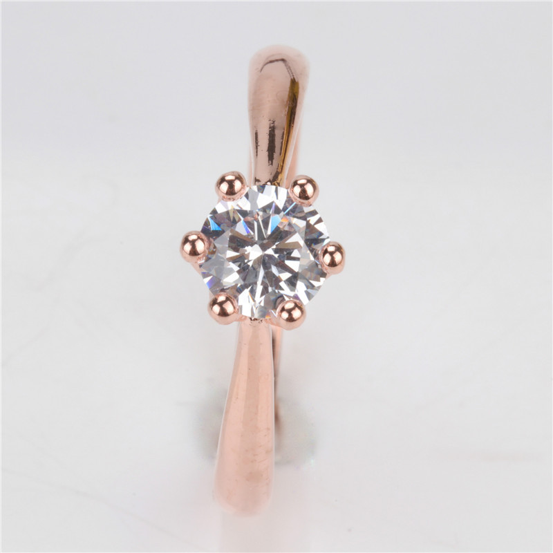 CC Jednostavni prstenovi za žene Posrebreni kubni cirkonij okrugli kamen Klasični nakit Vjenčani vjenčani zaručnički Anillos CC1456