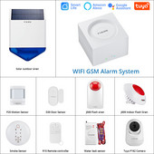 Fuers G95 Έξυπνος συναγερμός οικίας WIFI GSM κιτ συστήματος συναγερμού ασφαλείας με συναγερμό διαρρήκτη με αισθητήρα κίνησης ελέγχου Alexa Tuya Smart APP