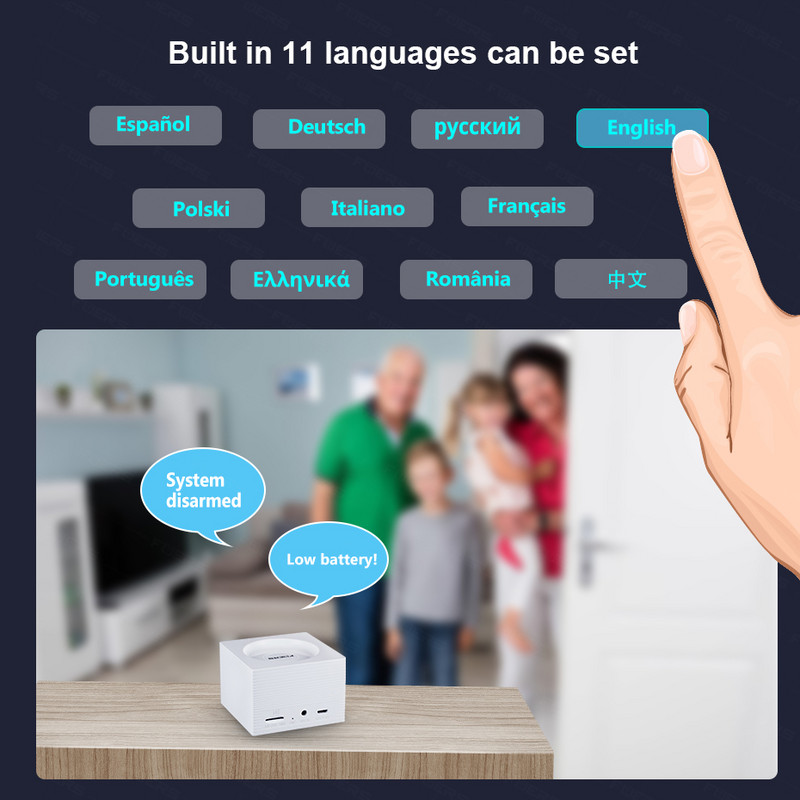 Fuers G95 Έξυπνος συναγερμός οικίας WIFI GSM κιτ συστήματος συναγερμού ασφαλείας με συναγερμό διαρρήκτη με αισθητήρα κίνησης ελέγχου Alexa Tuya Smart APP