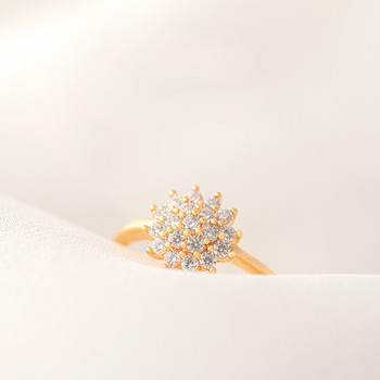 Γυναικείο διαμαντένιο δαχτυλίδι 1,5 καρατίων από κίτρινο χρυσό 14 καρατίων Πολυτελής αρραβώνας Bizuteria Anillos πολύτιμος λίθος 14 καρατίων χρυσός και διαμαντένιο δαχτυλίδι γάμου