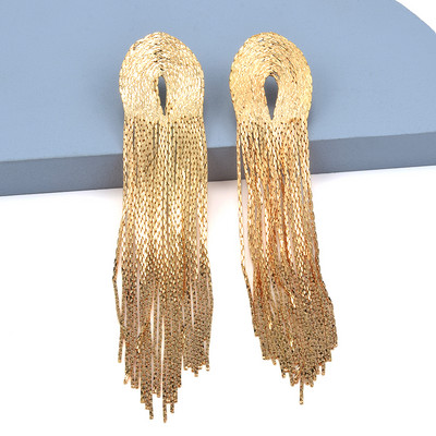 Cercei Lungi De Culoare Auriu De Epocă Pentru Fete Femei Cercei Picături De Metal Cu Cicuri Accesorii La modă Bijuterii Cadouri